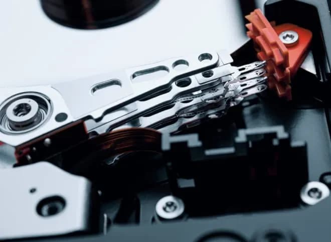 Hard drive interior